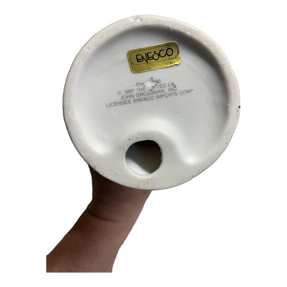 Vintage 1987 Enesco Santa Claus Porcelain Figurine With Toys & Christmas Tree - Picture 2 of 7